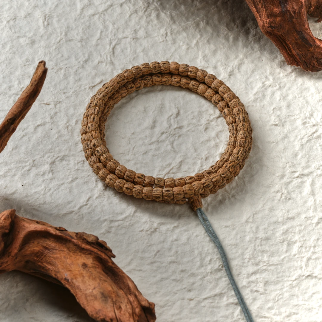 【青黛】天然文玩柏香籽长串 （编号A46-9-2） 尺寸：7mm+