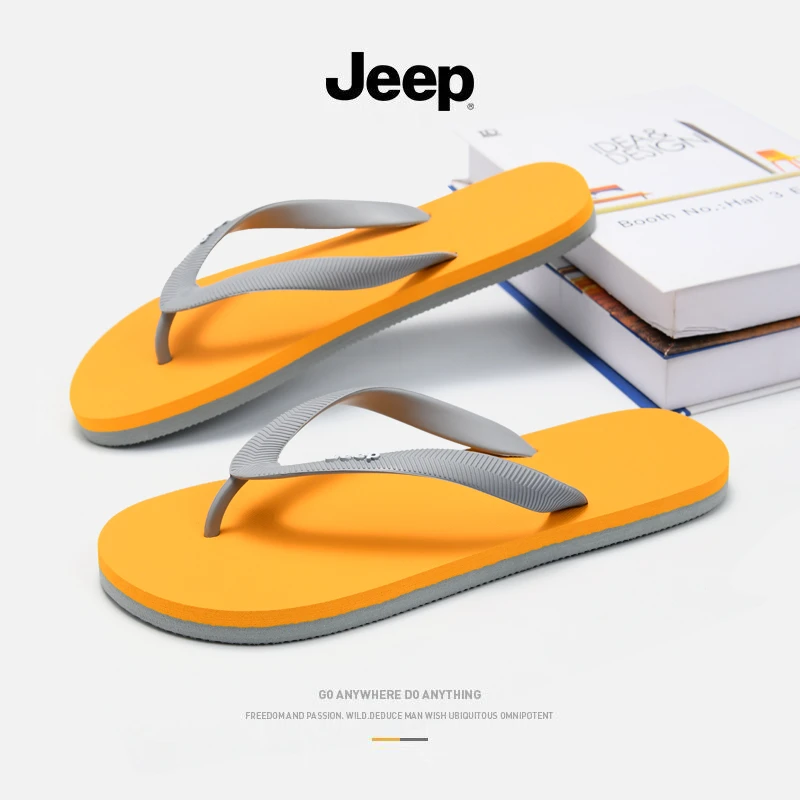 JEEP/吉普拖鞋男夏季新款夹脚防软底防滑耐磨休闲外穿男士人字拖
