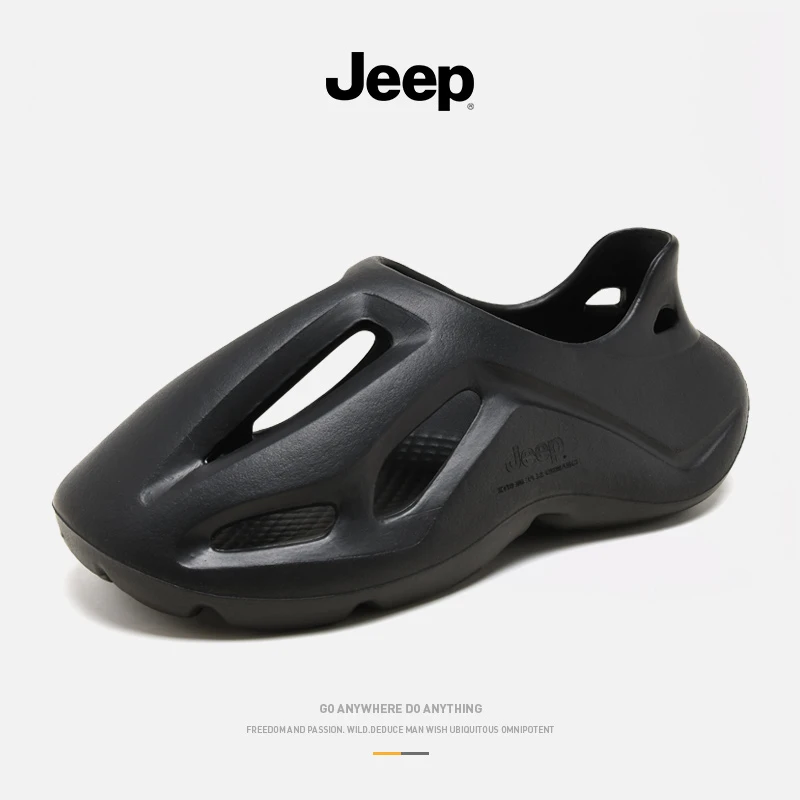 JEEP/吉普拖鞋男款夏ins潮流外穿防滑包头拖户外情侣款软底凉鞋男