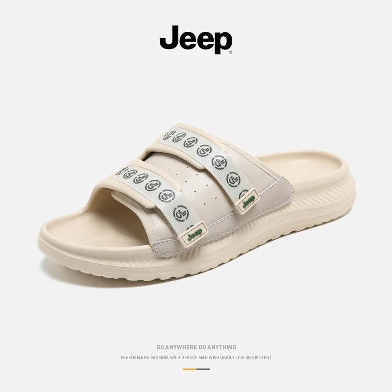 JEEP/吉普拖鞋男夏季厚底防滑居家室内凉拖外穿休闲时尚沙滩拖鞋