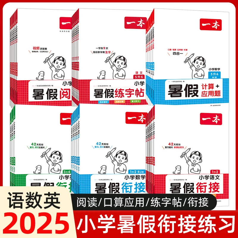 2025一本暑假阅读口算计算应用题暑假衔接一升二升三升四升五升六