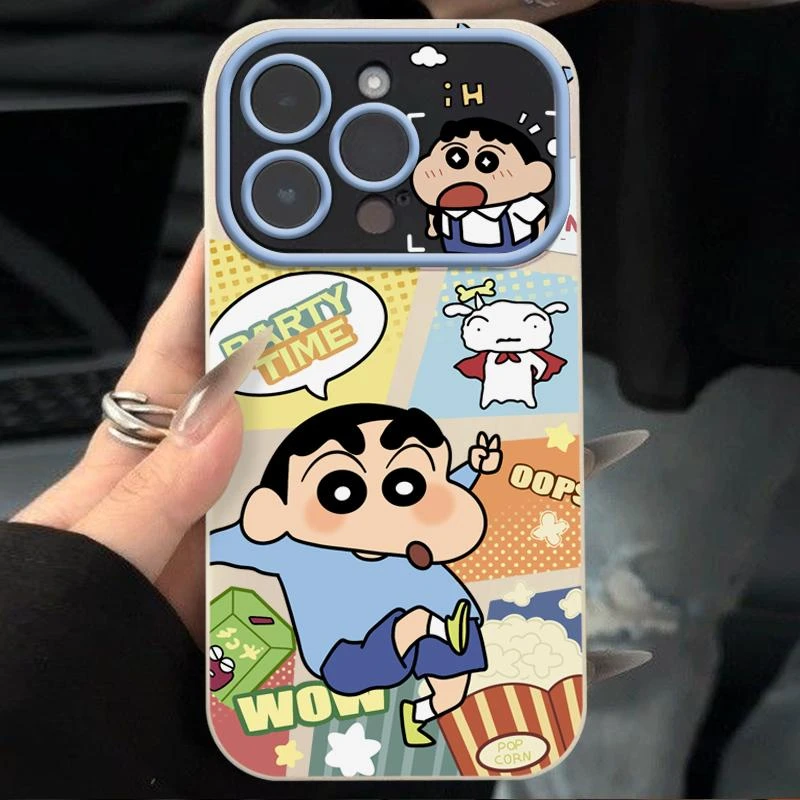 创意蜡笔小新适用iPhone15/14/13手机壳苹果小米oppovivo全包软