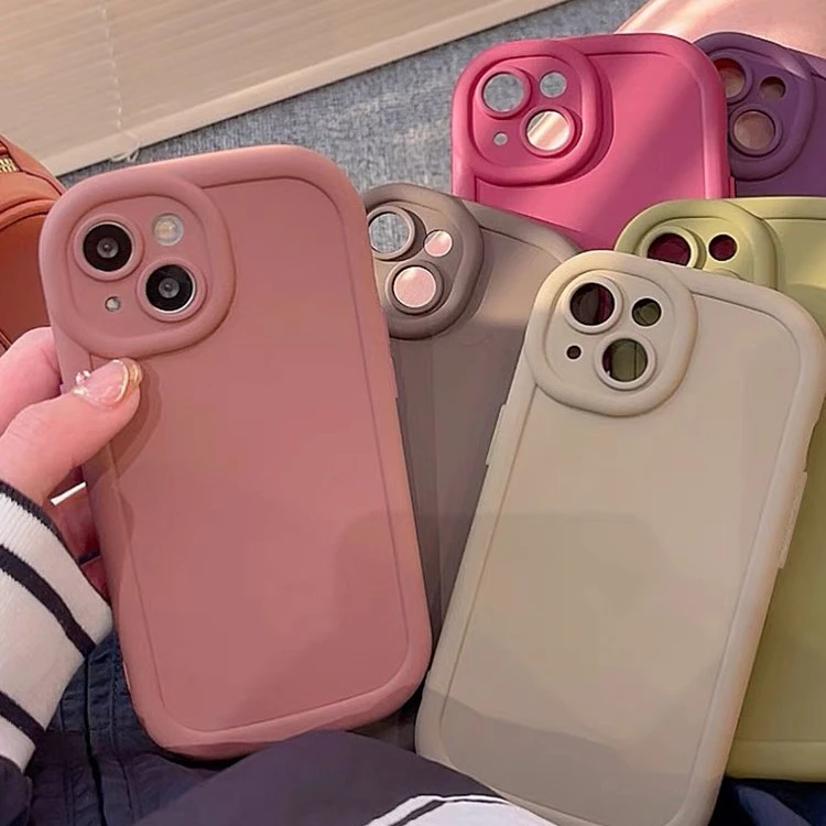 婴肤感色系纯色泡芙壳苹果15手机壳iphone13/14promax防摔12全包1
