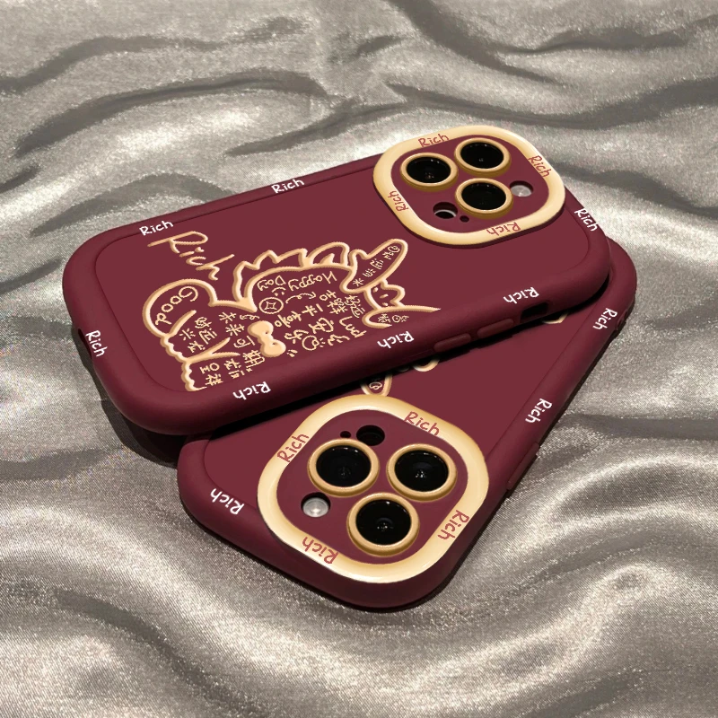 FANKE2024龙年适用iphone15/13苹果14手机壳华为vivo小米oppo防摔