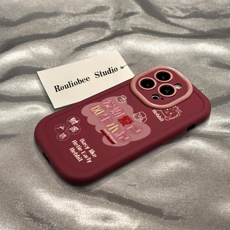 创意爱财爱己泡芙壳适用iPhone15/14手机壳苹果小米vivo华为oppo