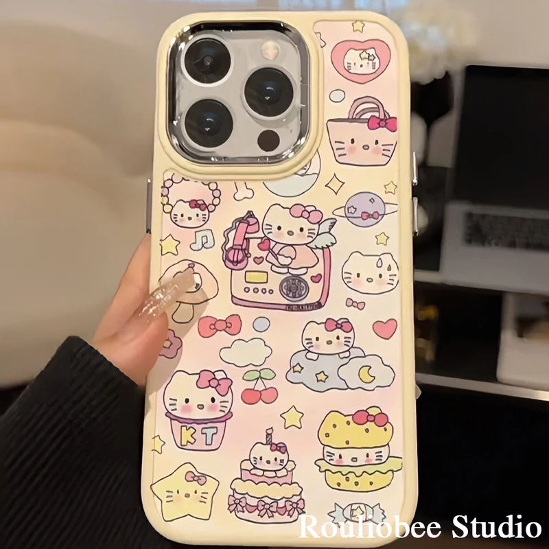 kitty苹果13手机壳iphone14promax防摔12/11高级14pro软少女萌物