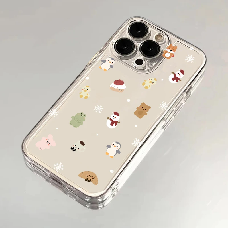 创意卡通小雪人企鹅适用iPhone15/14手机壳苹果小米vivo华为oppo