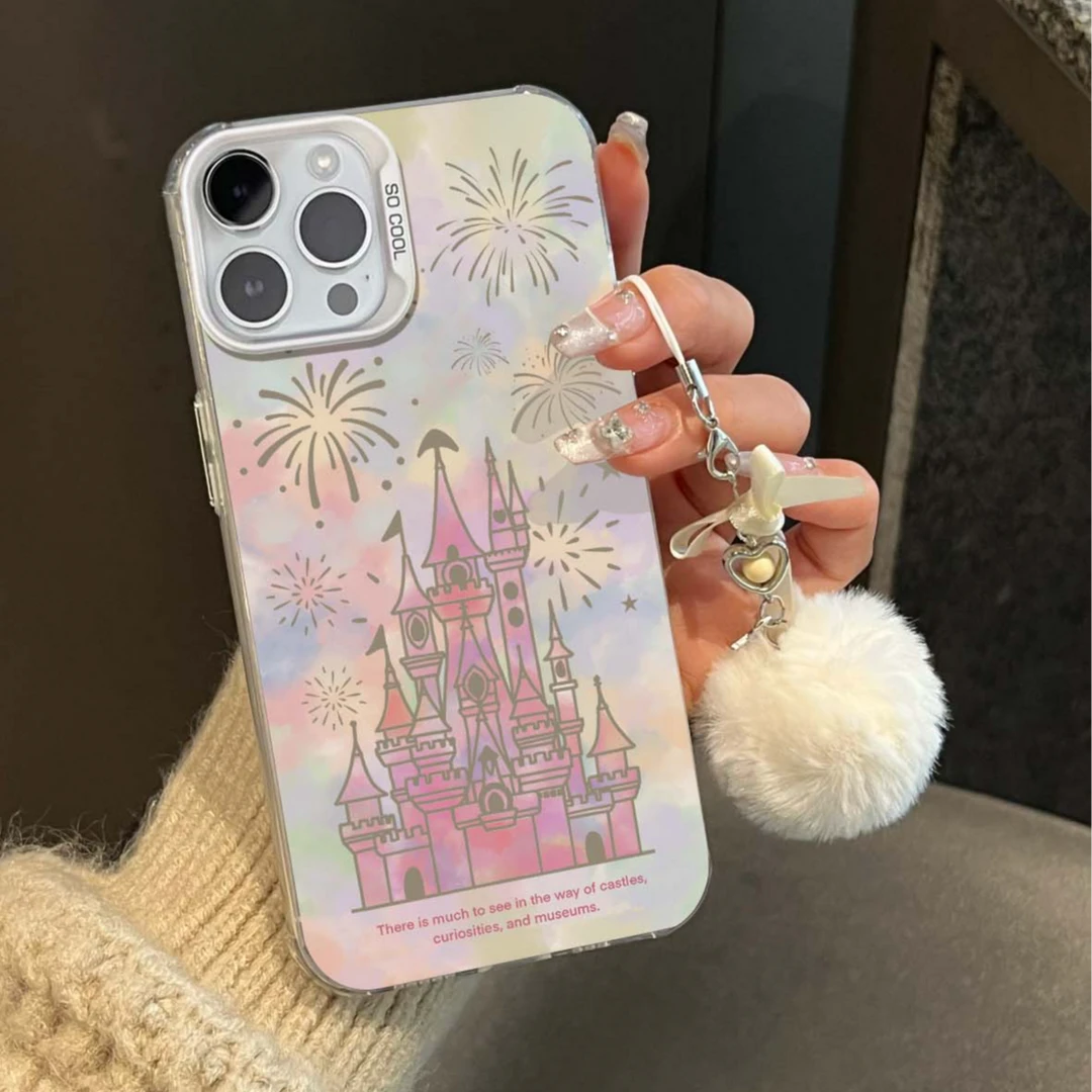 FANKE新年烟花城堡苹果15手机壳iPhone13/14promax高级12元气壳11