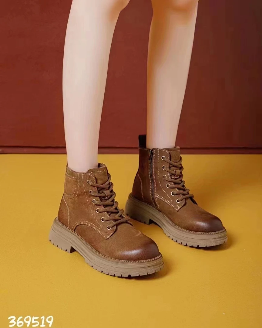 谷诺复古色大黄鞋