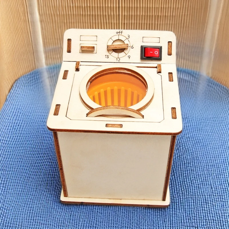 老式洗衣机模型diy科技小制作小学生幼儿园手工制作科学实验玩具