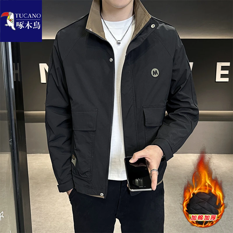 TUCANO/啄木鳥秋季新款新款拼色休闲男外套时尚男士夹克帅气上衣