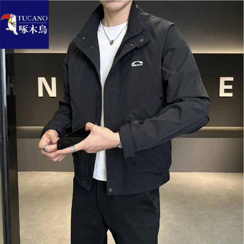 TUCANO/啄木鳥秋季男士立领宽松版简约休闲夹克时尚百搭潮流外套