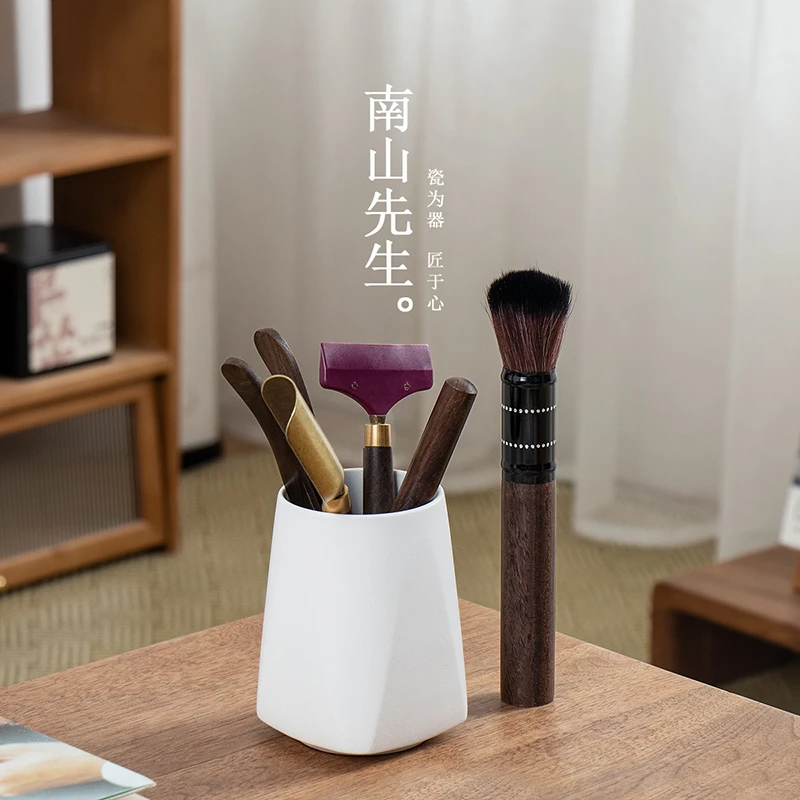 南山先生 云墨茶道六君子 黑檀木功夫茶具配件家用简约茶夹茶勺