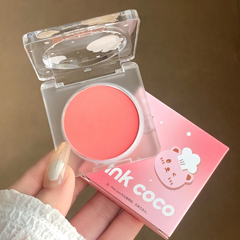 Pinkcoco云柔微醺单色腮红自然哑光裸妆日常显白粉橘色系平价腮红