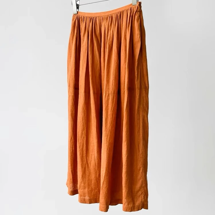 NOEMIE L'AMOR小众休闲棉布碎褶半裙YN6572