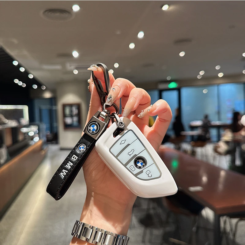 适用宝马钥匙套5系530钥匙包3系1系7系x1x2x3x4x5x6刀锋525扣女