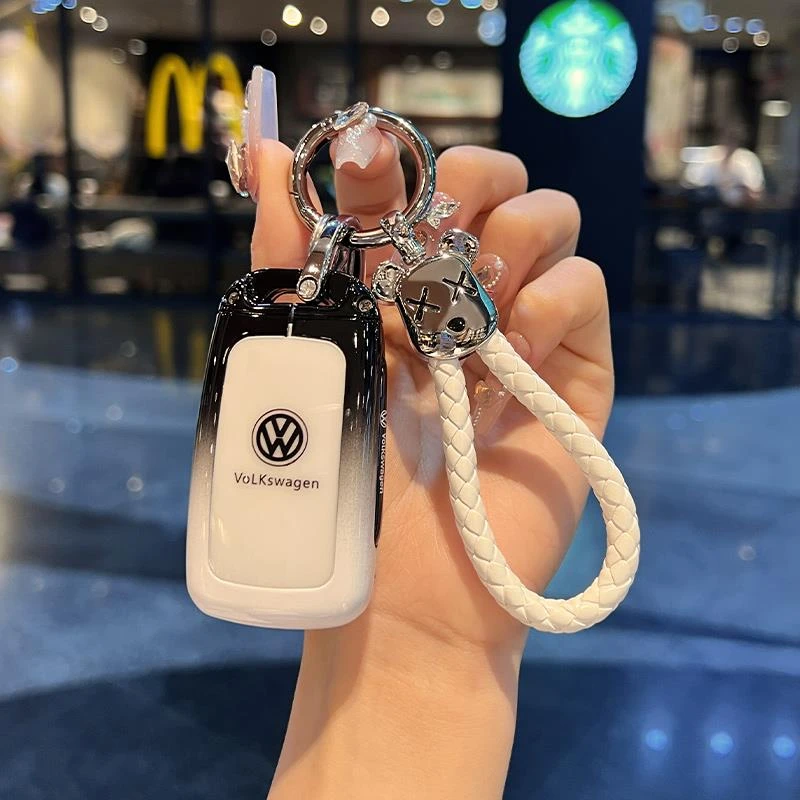 适用大众桑塔纳钥匙套甲壳虫车polo朗行蔚领途安途观老款朗逸尚酷