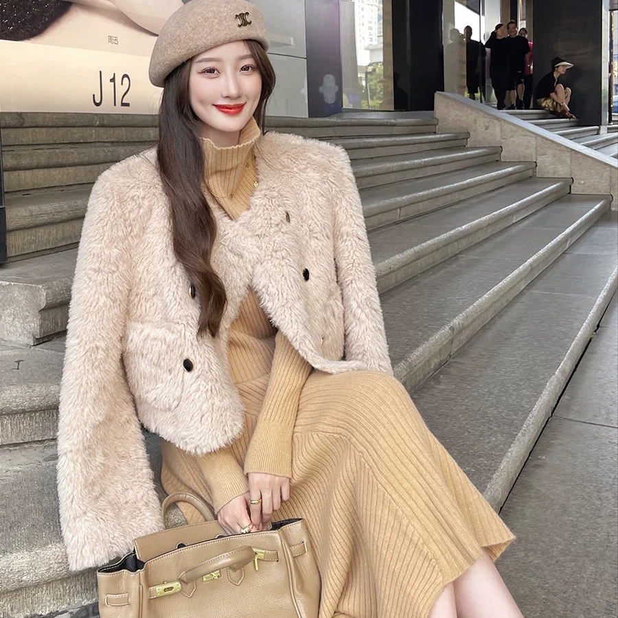 小香风气质时尚百搭短款上衣女外套秋冬厚