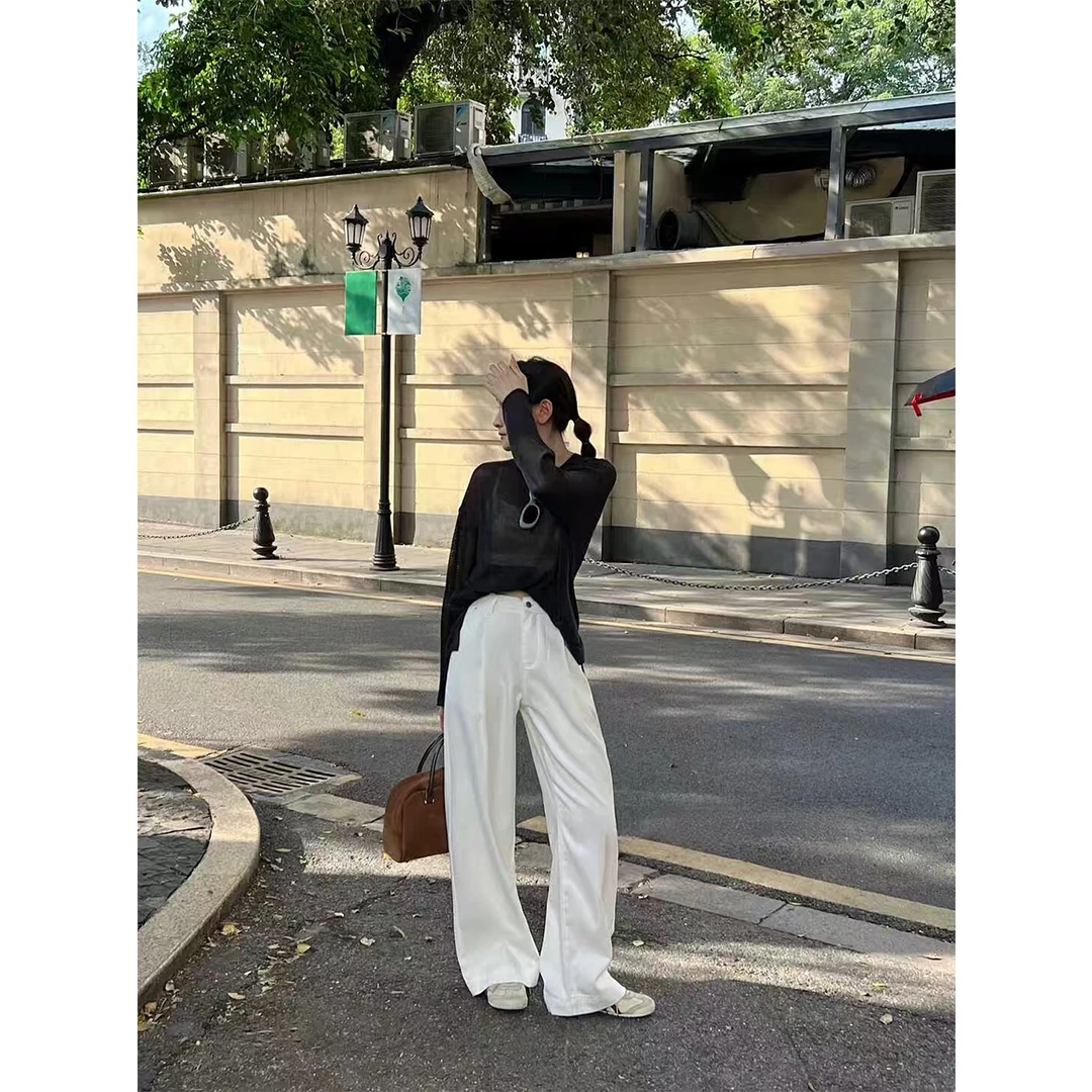 HENIMAN/恒依曼高腰休闲显瘦春秋复古直筒牛仔裤 9307