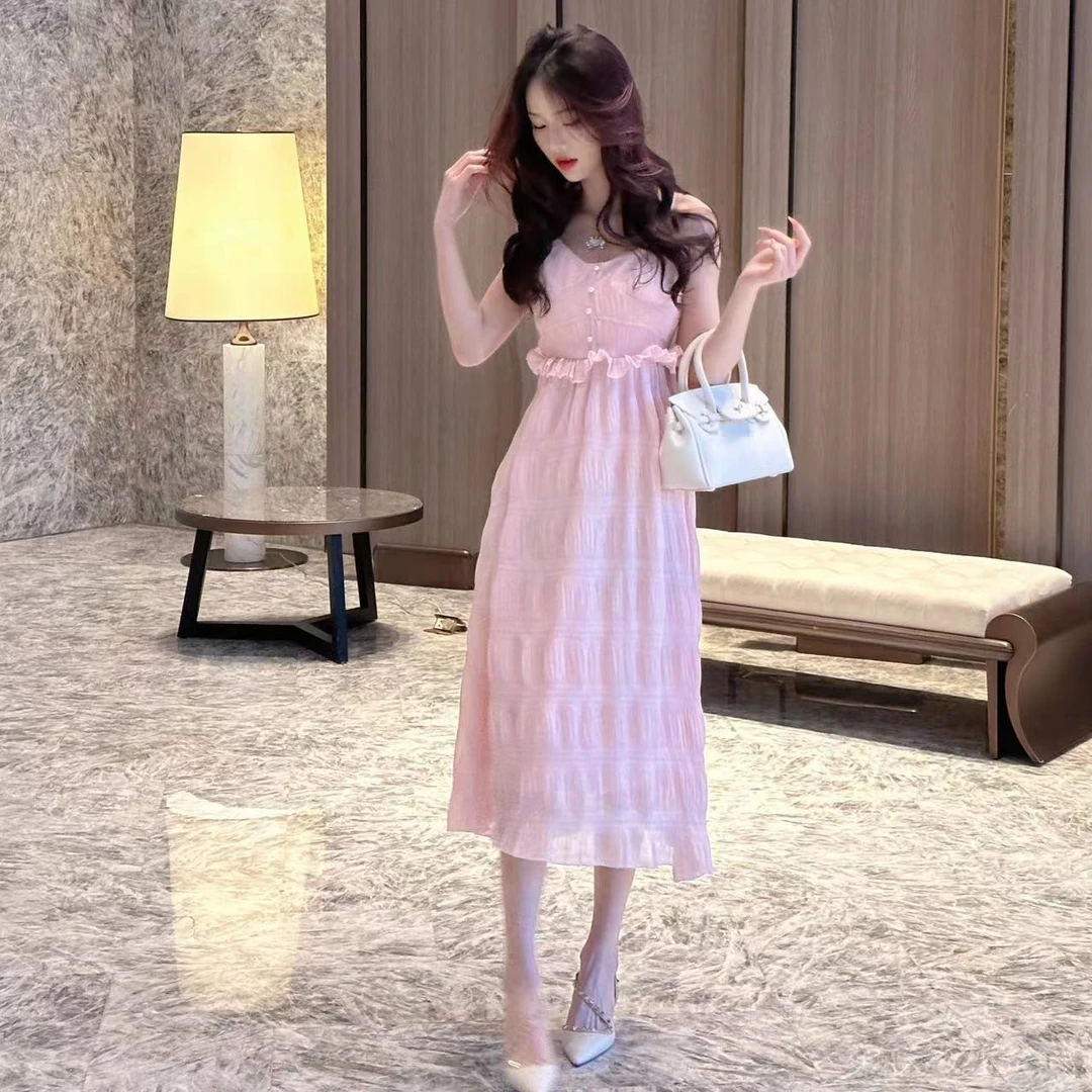 LYQ0128韩版无袖吊带连衣裙