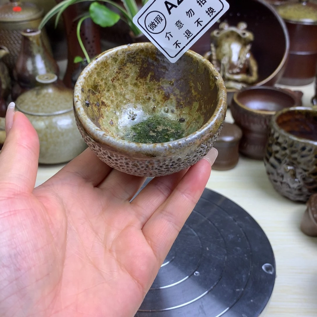 纯手工柴烧茶杯70c c