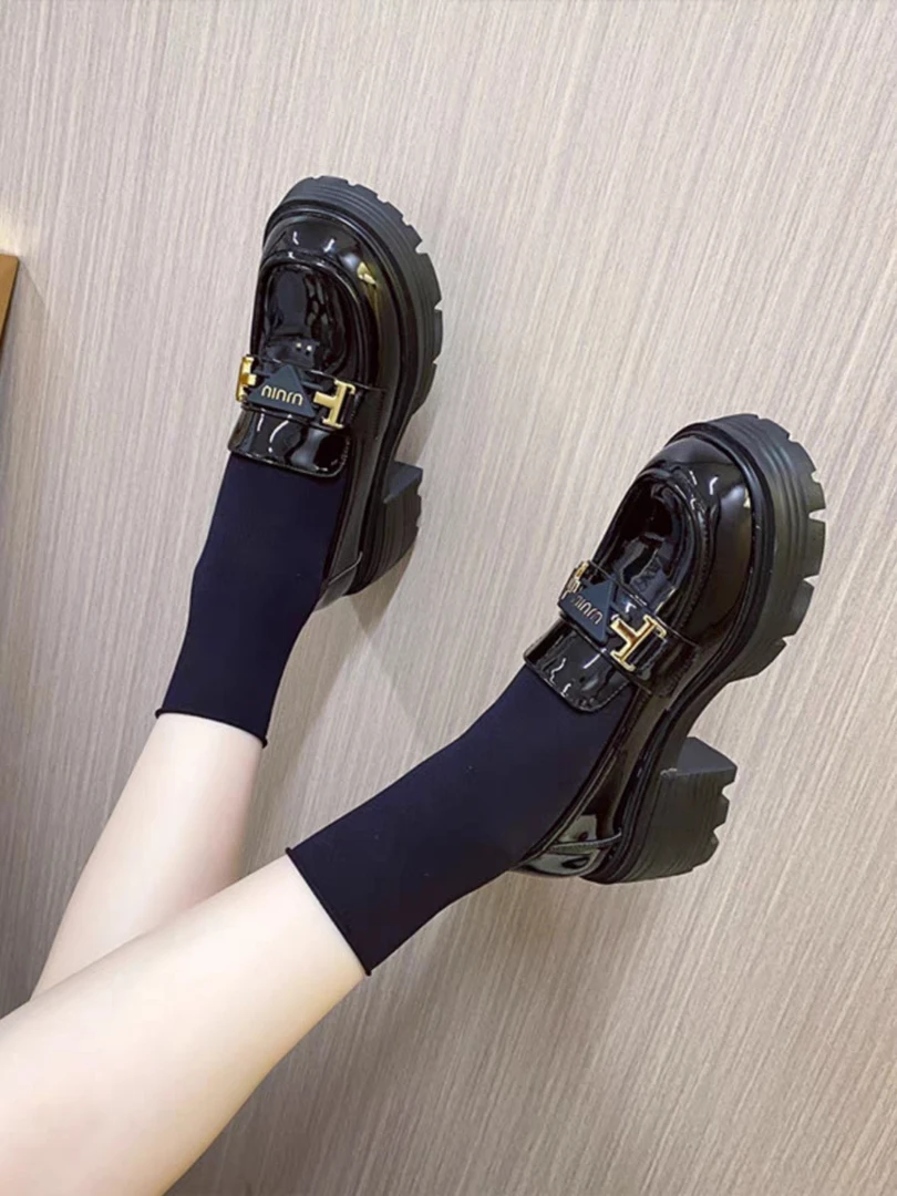 M002乐福鞋女2023新款松糕厚底只有40码
