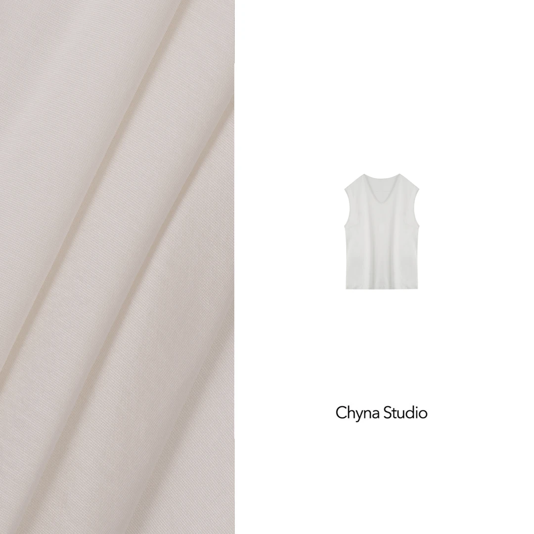 【Max Monan】滑T 纯色女背心打底时尚夏季宽松设计师CG24SS204M