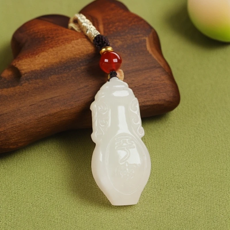 天然和田玉平安瓶吊坠男女财运平安幸福护身玉石项链玉坠挂件