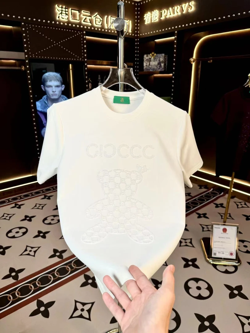 2024早秋男士新款半袖加厚轻奢时尚T恤【7715】1