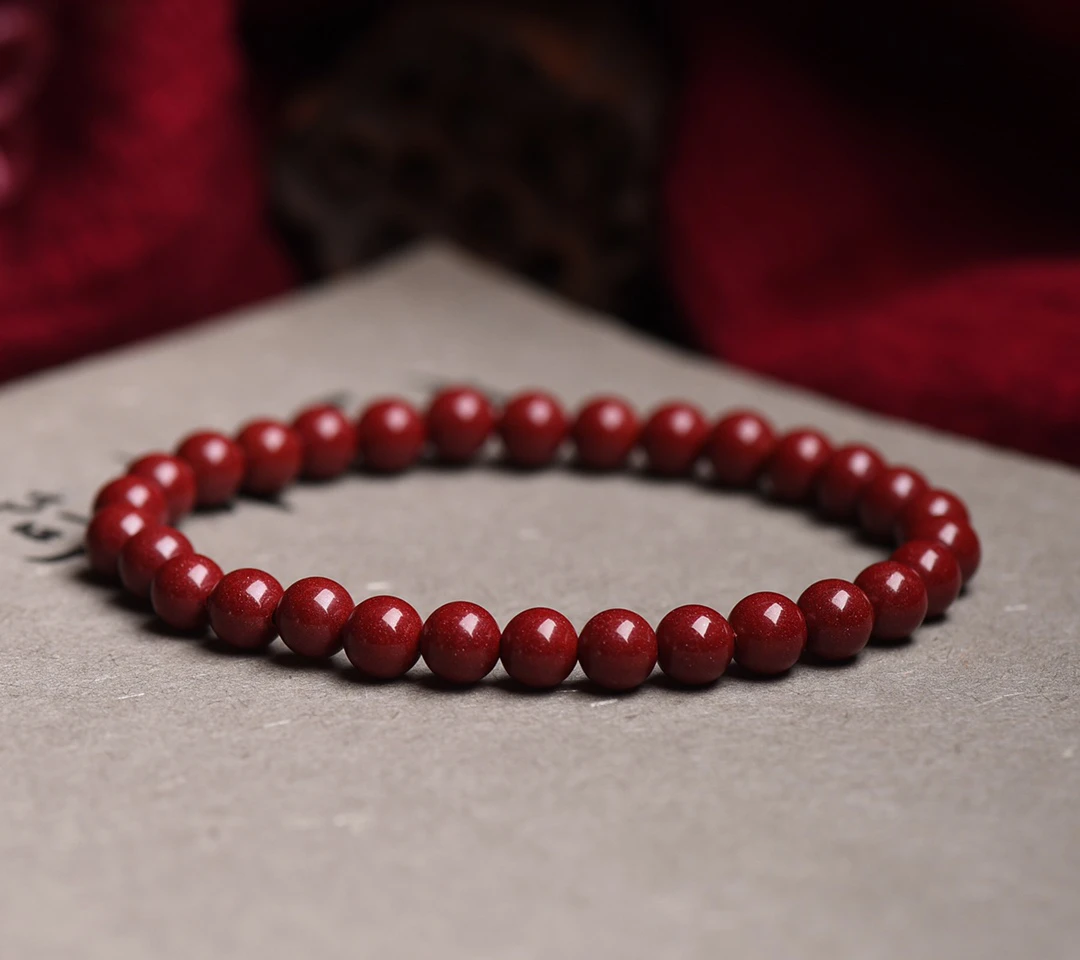 含辰砂工艺品紫金砂6mm保真保含量砂手串男女个性手链送人生日