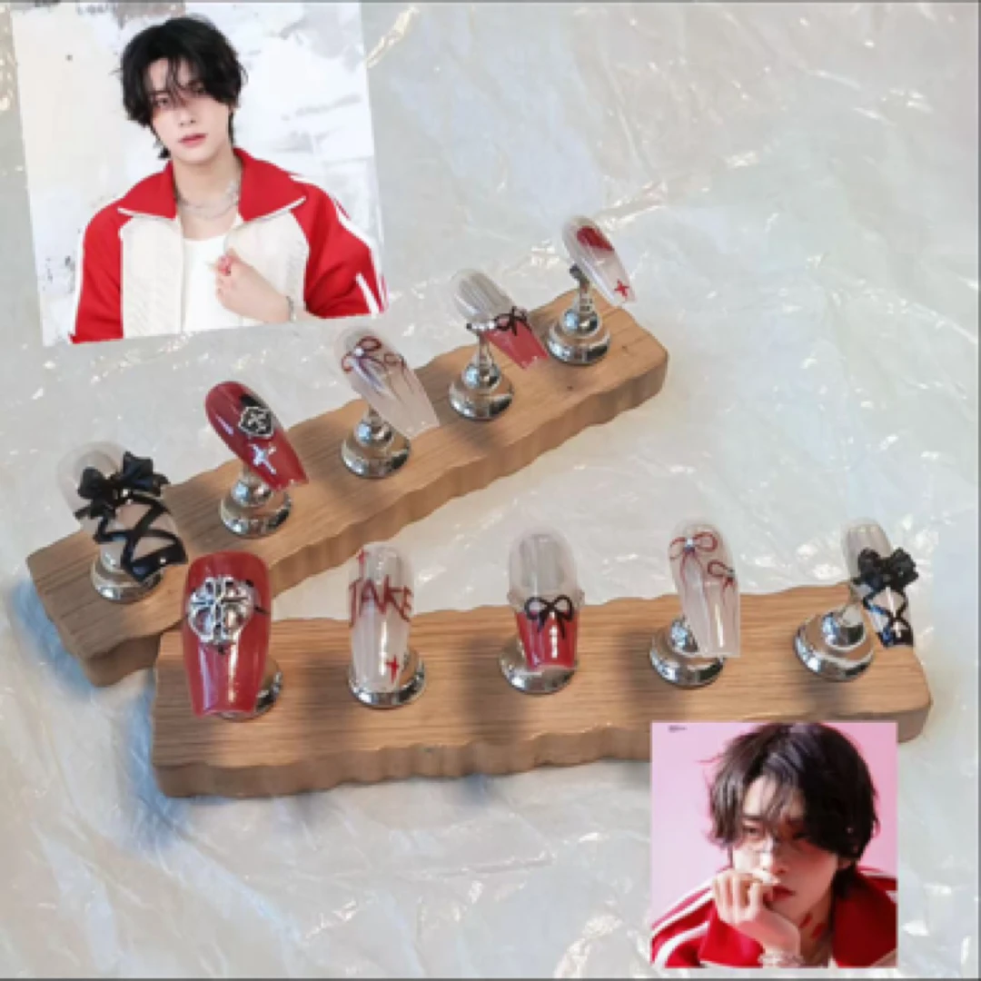 ENHYPEN沈载伦属性穿戴甲定制原创手工吸血鬼红色穿戴式ins