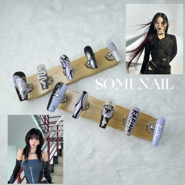 aespa柳智敏属性穿戴甲定制原创手工紫色机械姬穿戴式