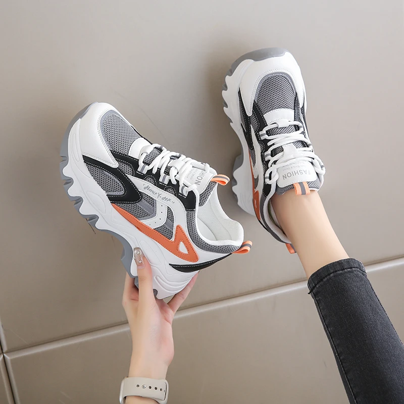 双网新款2024运动老爹鞋时尚百搭透气秋季ins轻便软底网面夏季