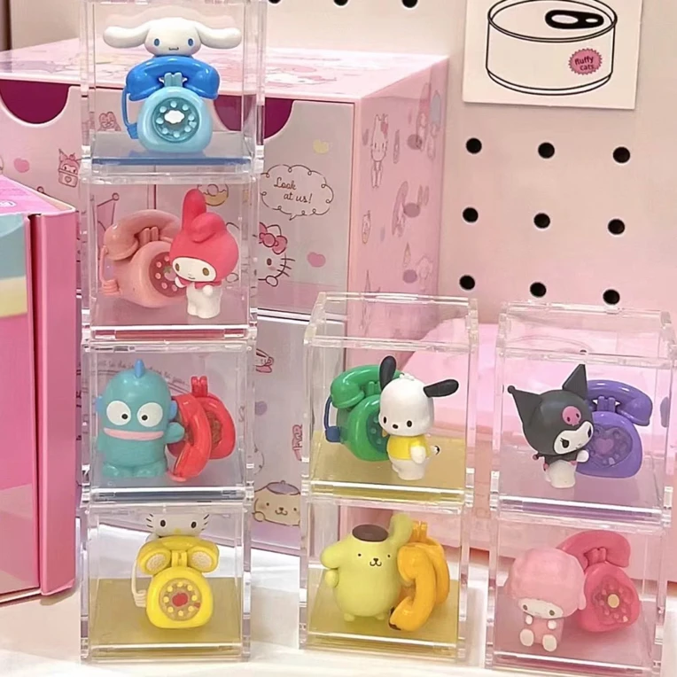 【拆盒】三丽鸥心动来电盲盒HelloKitty微盒丑鱼摆件