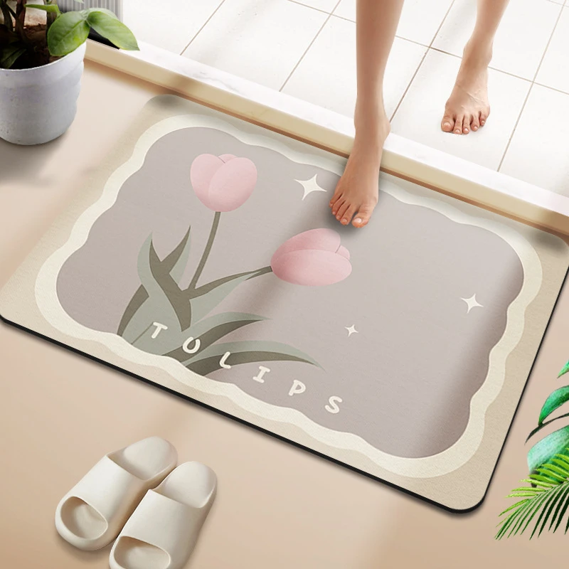 可爱地垫硅藻泥吸水地垫防滑软垫浴室卫生间门口脚垫浴室吸水垫