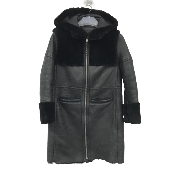 妃鱼/Maje/羊皮革/外套/95新/市场价4000/卢0922