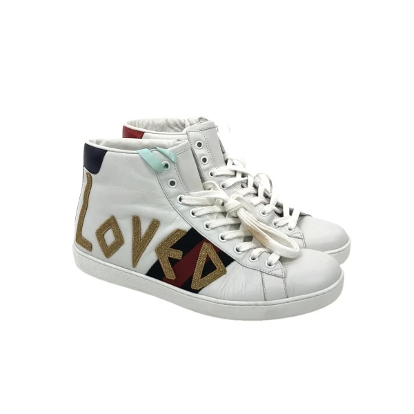 妃鱼/古驰/休闲鞋/95新/市场价4500/白0823