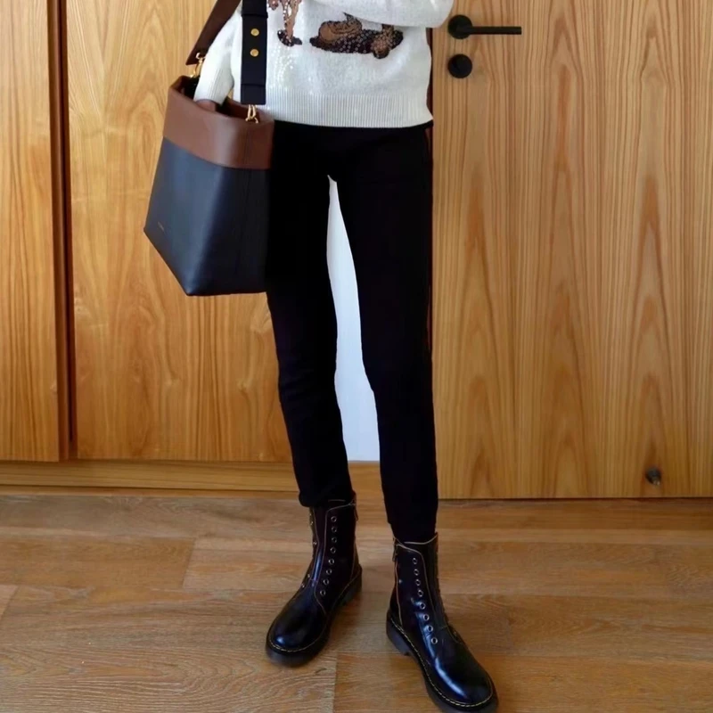 【成都奥莱】秋冬高腰直筒修身收口休闲裤LMDD8BWPTK02