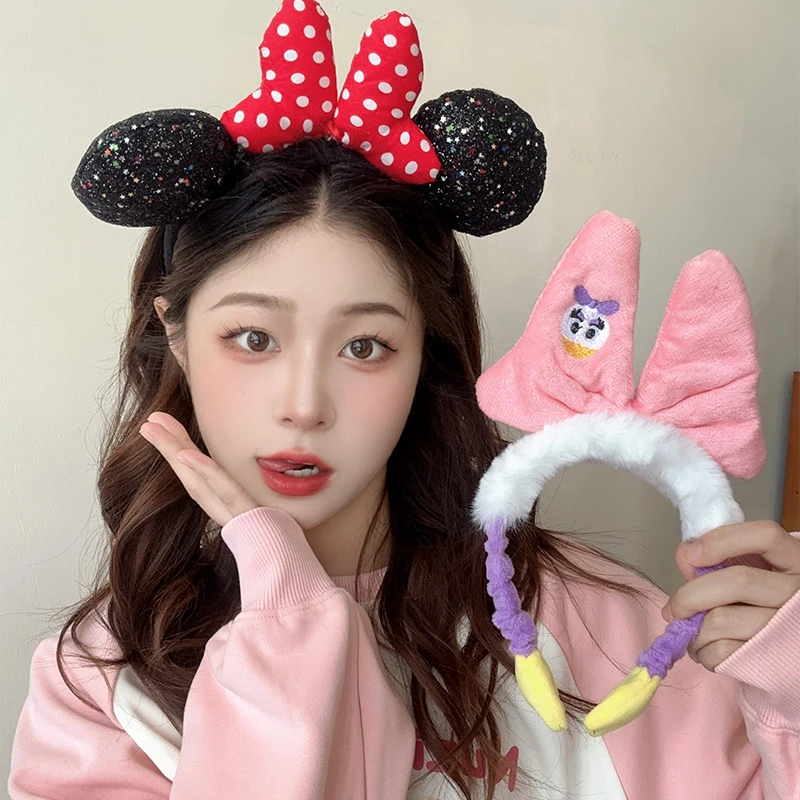 可爱迪士尼头饰米奇发箍女超大蝴蝶结在逃公主头箍星黛露发卡发饰