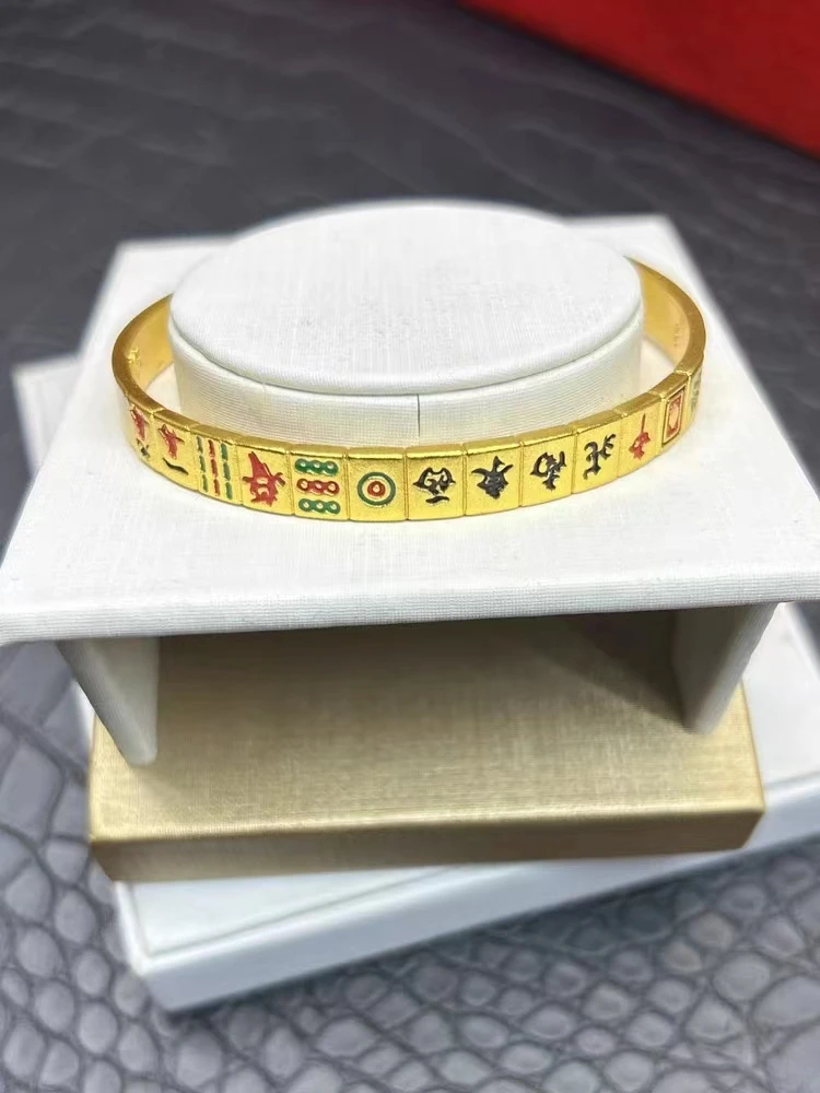 铜合金手镯 麻将手镯气质时尚精美传承可调节