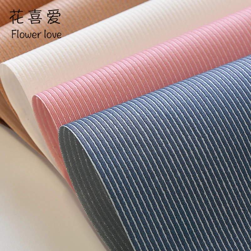花喜爱网红植绒包花纸喜木灯芯绒艺术纸复古花束原木防水包花纸