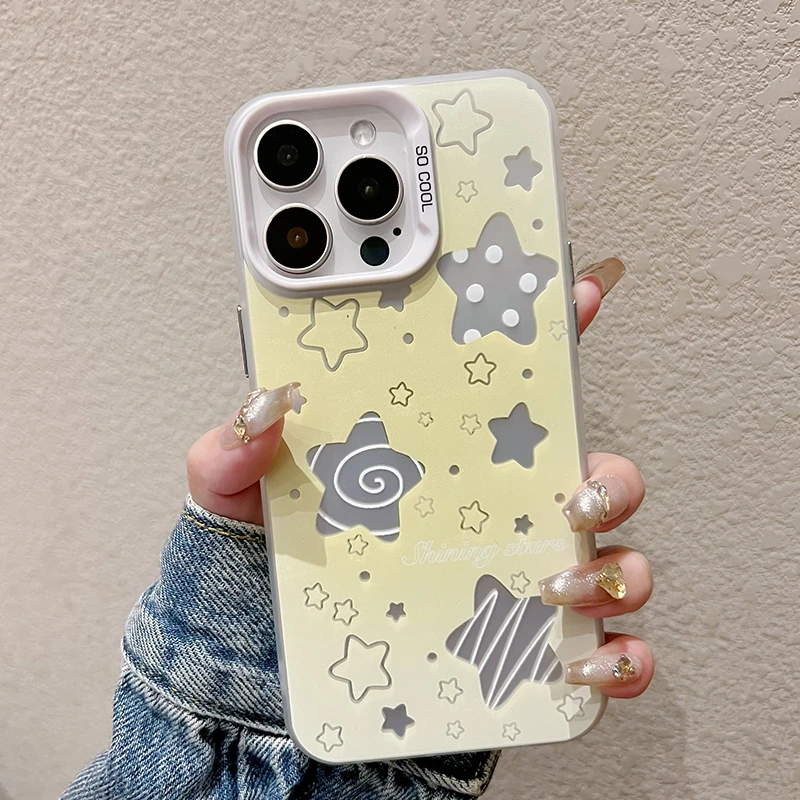 渐变星星适用小米12X手机壳新款防摔彩银网红卡通可爱高颜值时尚