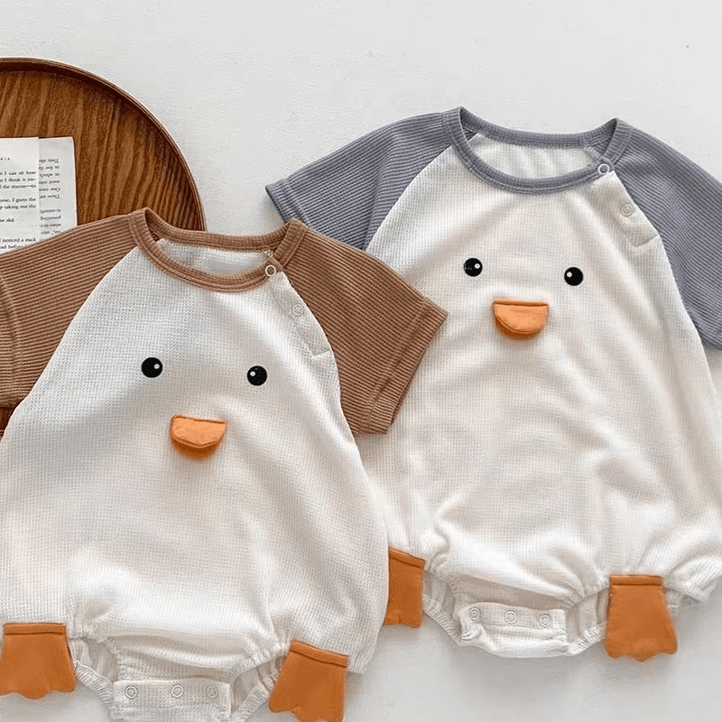 婴儿衣服企鹅夏装薄款连体衣宝宝哈衣可爱包屁衣韩版超萌新生儿晗
