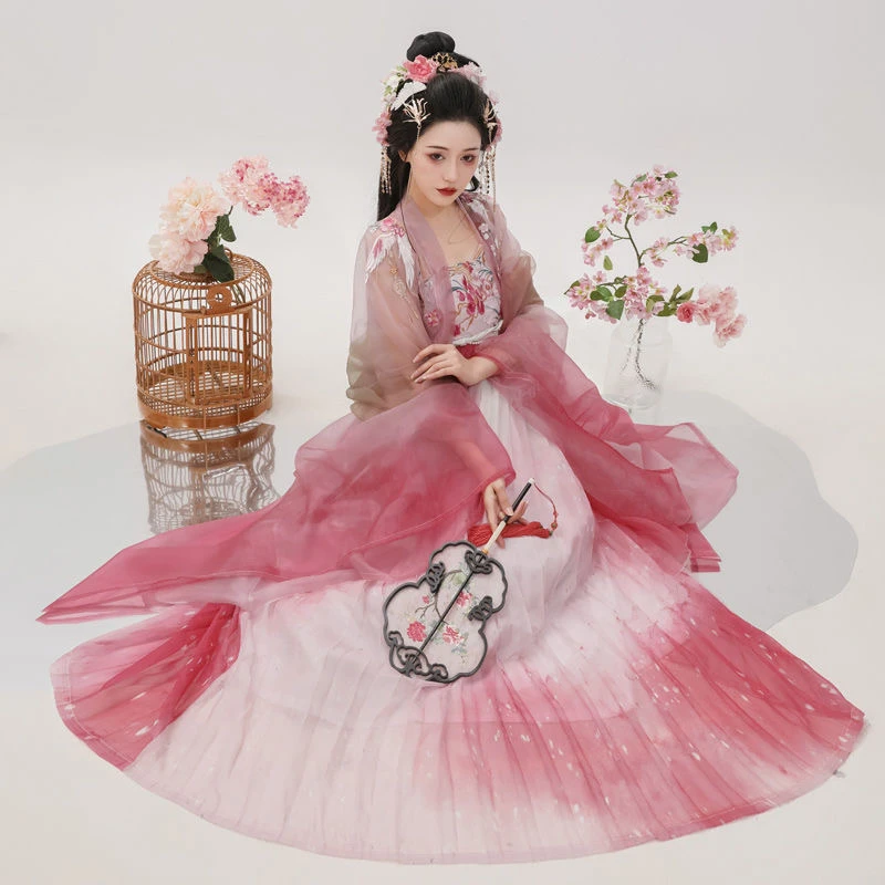 《拽妃》新品诃子裙汉服女绣花大袖衫唐制齐胸襦裙春夏款