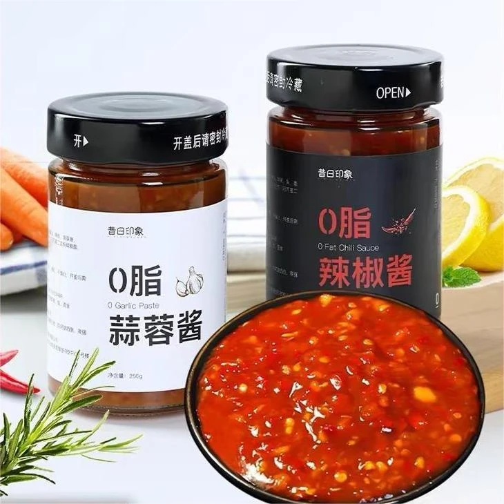 昔日印象0脂蒜蓉辣椒酱拌饭拌荞麦面减意大利香辣无油0脂肪脂必备