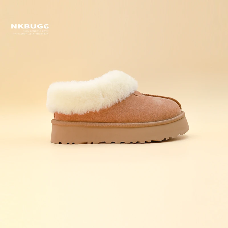 【NKBUGG】厚底塔斯特时尚休闲加绒保暖百搭皮毛一体雪地靴1122661