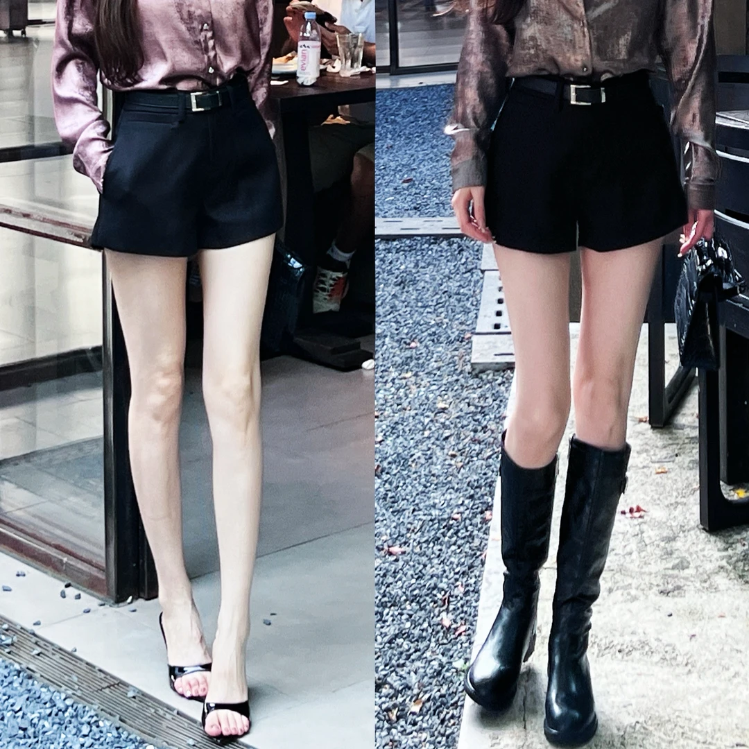 《街头辣妹》③西装高腰短裤 （裤长31） （#8263）时尚休闲百搭裤