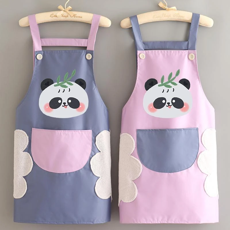 家用可爱防水做饭围裙餐饮专用上班工作定制围腰防油耐磨夏季新款
