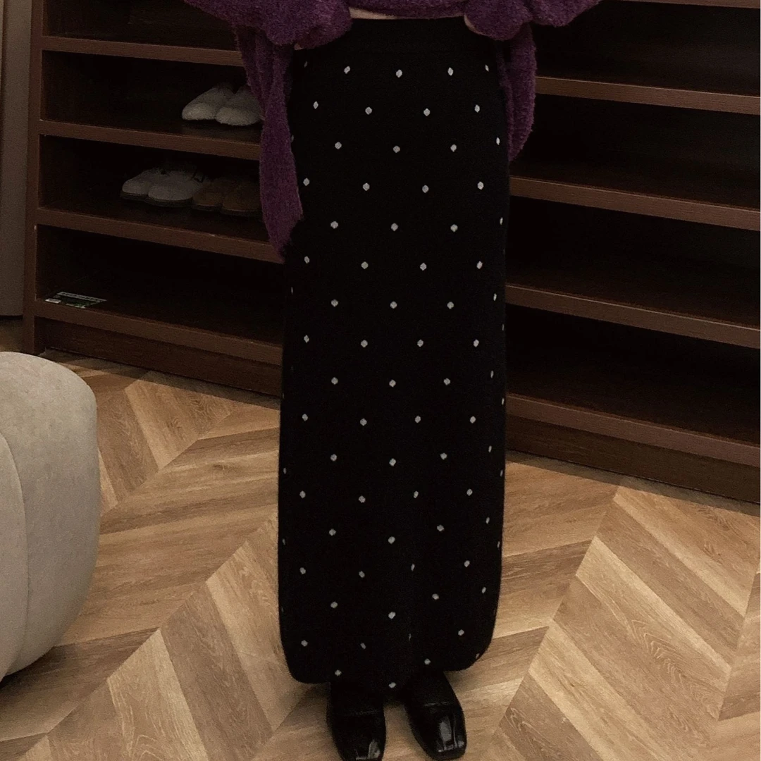 2024新款欧货显瘦百搭波点裙女士时尚高腰休闲气质