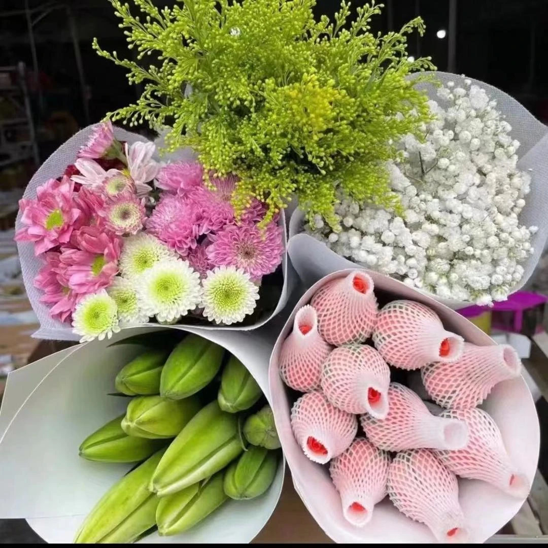玫瑰香水百合向日葵康乃馨小邹菊套餐鲜花鲜切花昆明基地直发包邮